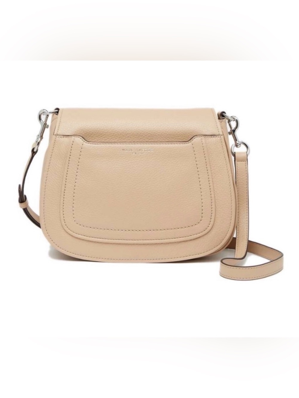 Marc Jacobs Empire City Messenger Crossbody Leather Purse in Cream